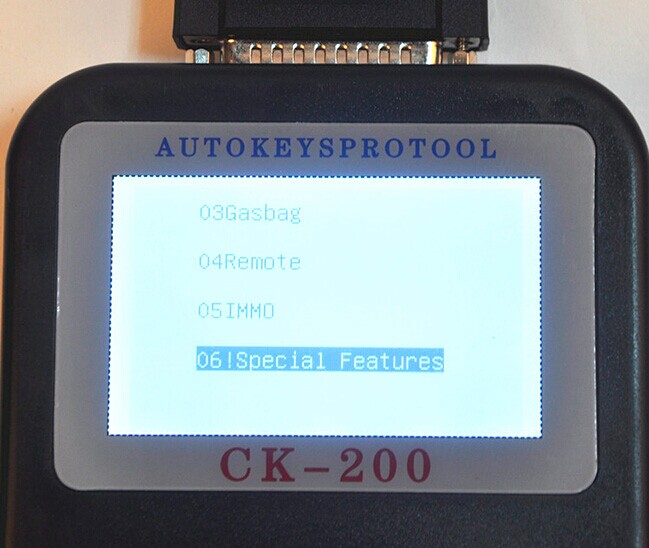 CK-200キー プログラマー スクリーンの表示1