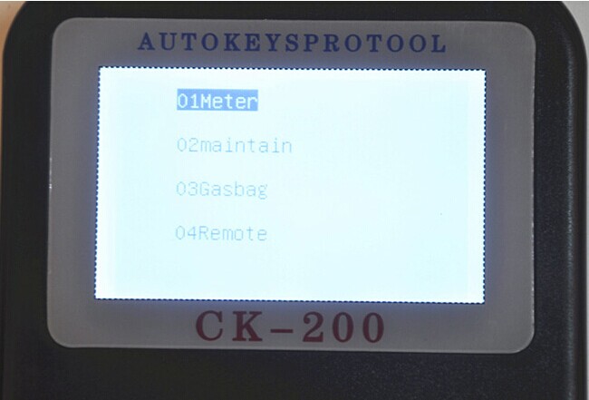 CK-200キー プログラマー スクリーンの表示2