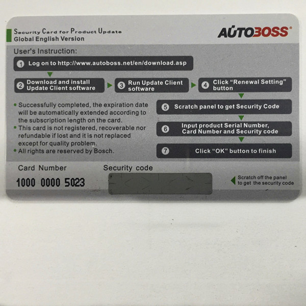1年間Autoboss V30/V30のエリートの社会保障カード オンライン
