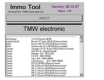 良い価格 IMMO 用具 V26.12.2007 の ECUs、Immobilisers を修理する自動車診断ソフトウェア オンライン