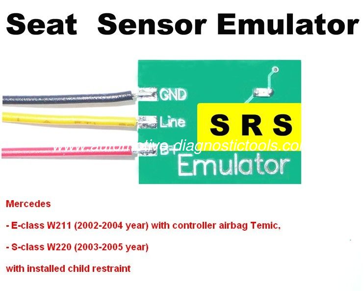 Professional SRS1 Mercedes Seat Sensor Emulator , Mercedes Car Repair Troubleshooting Tool