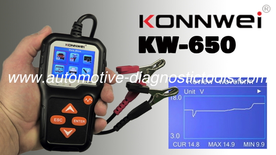 良い価格 KONNWEI KW650 バッテリーテスト 6V-12V 自動車・オートバイ バッテリーテスト オンライン