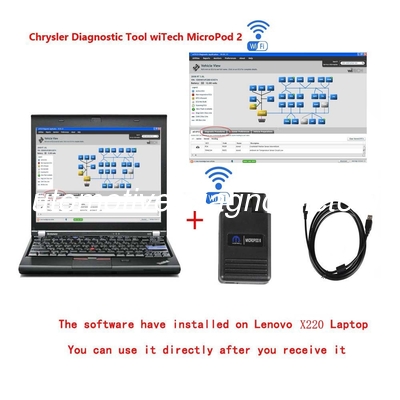 良い価格 WIFI クライスラー診断ツール WiTech MicroPod 2 レノボ T420 ラップトップ オンライン