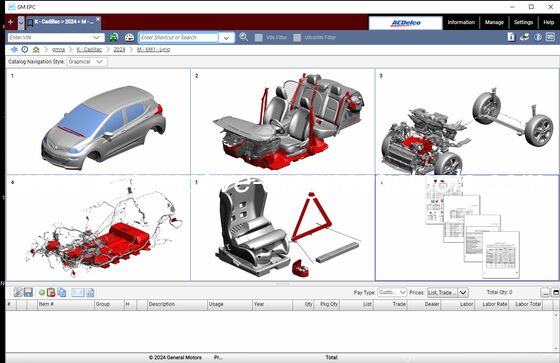 良い価格 [GM EPC] 2025.03 北米向け GMNA ゼネラル モーターズ車両 EPC スペアパーツ カタログ オンライン