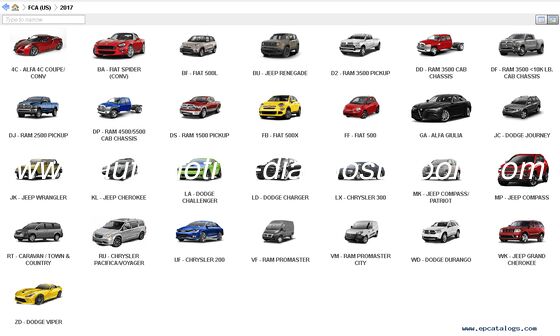 良い価格 【クライスラー EPC】2025.07 クライスラー用 FCA EPC5 スペアパーツ カタログ オンライン